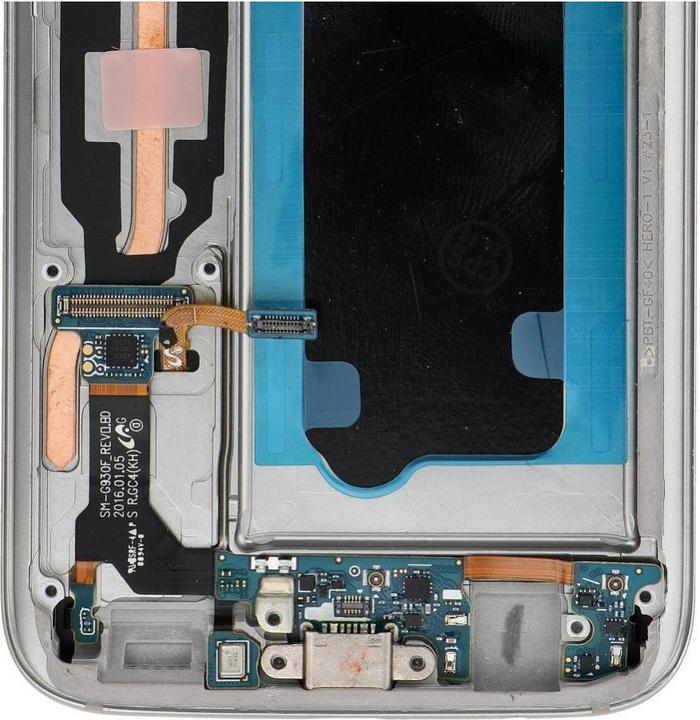 Actual product image FixCell LCD display! display LCD SAMSUNG S7 with frame gold (refub) (Display, S7)