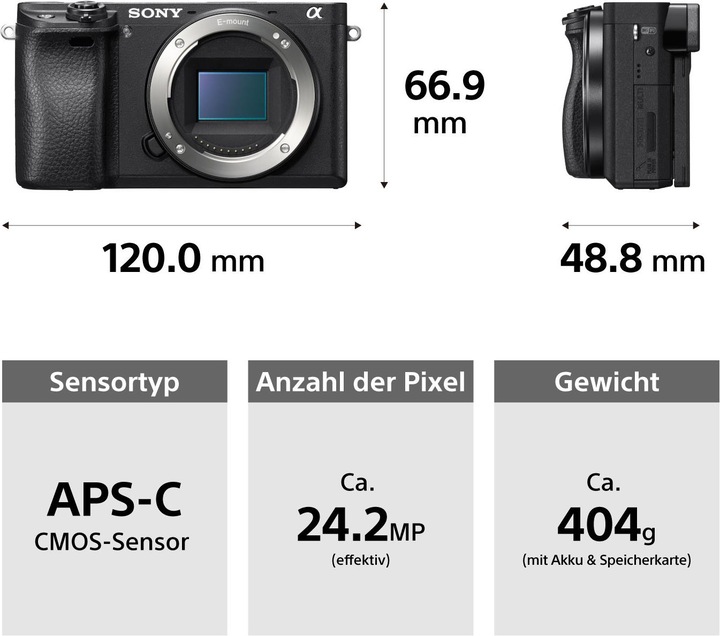 Actual product image Sony Alpha a6300 (24 Mpx, APS-C / DX)