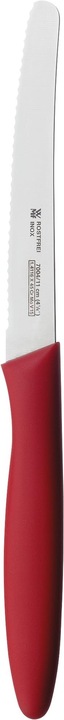 Produktbild WMF Brotzeitmesser Brötchenmesser Frühstücksmesser 23cm Wellenschliff rot (11 cm)