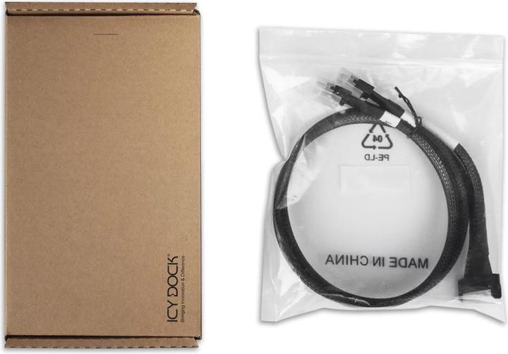 Produktbild Icydock ICY DOCK Kabel MCIO 8i SFF-TA-1016 zu 2xSlimSAS SFF-8654 4i Kabel,0,5m (50 cm)