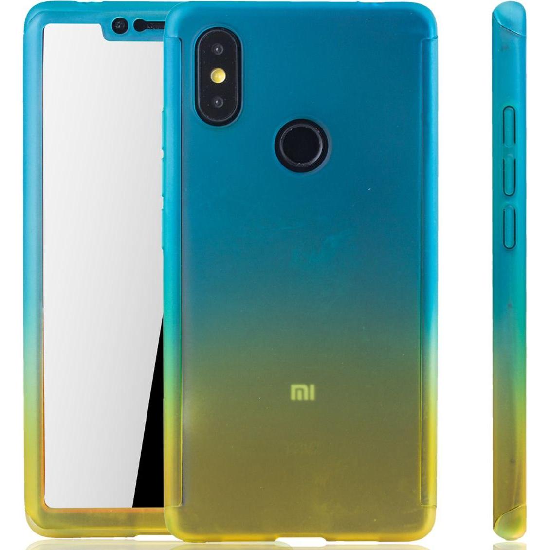 König Design Hülle Handy Schutz für Xiaomi Mi 8 SE Full Case Cover Displayschutz Bumper Gelb (Xiaomi Mi 8 SE), Smartphon...