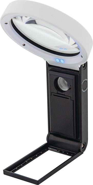 Produktbild Wedo Lupe mit LED-Licht und UV sowie USB und Standfuss sw