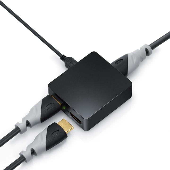 Produktbild CSL HDMI Splitter 2 Port, 4K Ultra HD, FHD, CEC, HDCP 1x HDMI Eingang / 2x HDMI Ausgänge