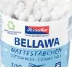 Actual product image Bellawa Cotton buds round tin (160 pcs)