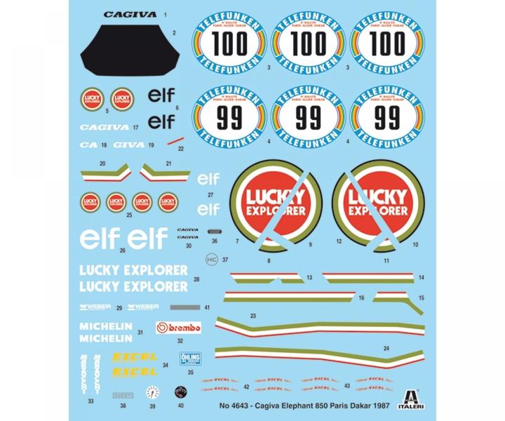 Actual product image Italeri 1:9 Cagiva Elephant 850 Winner 1987