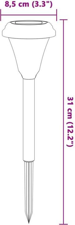 Produktbild vidaXL Solar-Wegbeleuchtung (IP44)