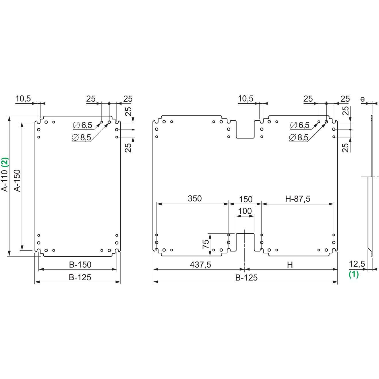 Thumbnail - Schneider Electric Montageplatte 750x750mm (Montagehalterung), Elektronikzubehör + Gehäuse, Gold