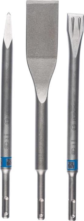 Bosch Professional Zubehör Jeu de burins 3 pièces, SDS plus, 0/20/40 mm