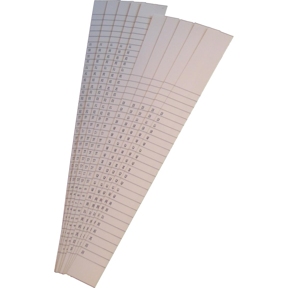 Thumbnail - Ultradex, Zubehör Präsentieren, Zahlenreihe 1-53 8mm Strichabstand BxH 424x32mm VE= 6 Streifen