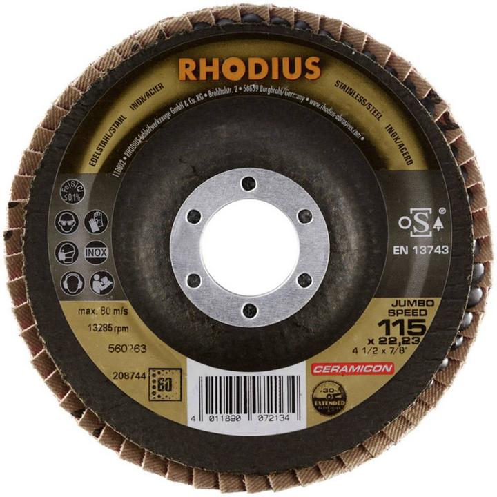 Produktbild Rhodius JUMBO SPEED Fächerscheibe 115 x 22.23 - P60 (60)