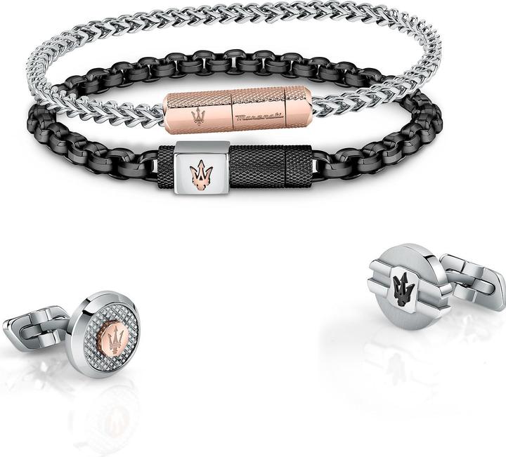 Immagine prodotto Maserati Bracciale in acciaio (22 cm, Acciaio inossidabile)