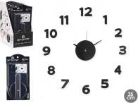 Giftdecor Uhrenaufkleber 35 cm schwarz glänzend Zahlen (350 mm)