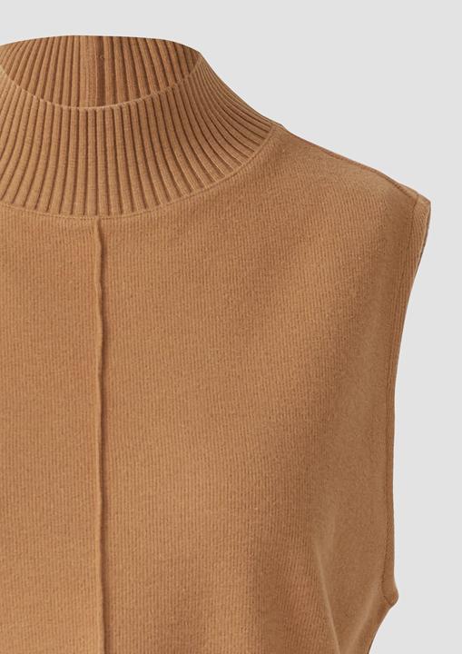 Produktbild s.Oliver Sweatshirt Ärmelloses Sweatshirt mit geripptem Stehkragen (42)
