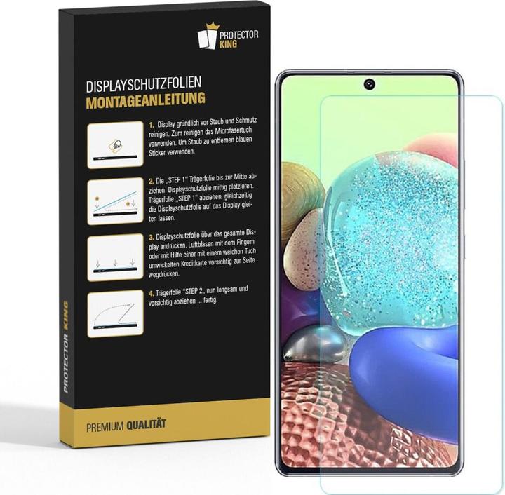 Actual product image Protectorking 6x Panzerfolie Anti-Shock HD Klar (6 pcs., Samsung Galaxy A71)