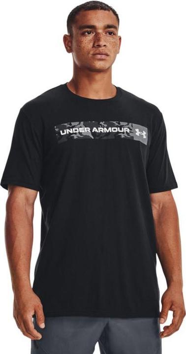 Produktbild Under Armour Camo Chest Stripe SS Herren T-Shirt Schwarz 1376830 001 M (M)
