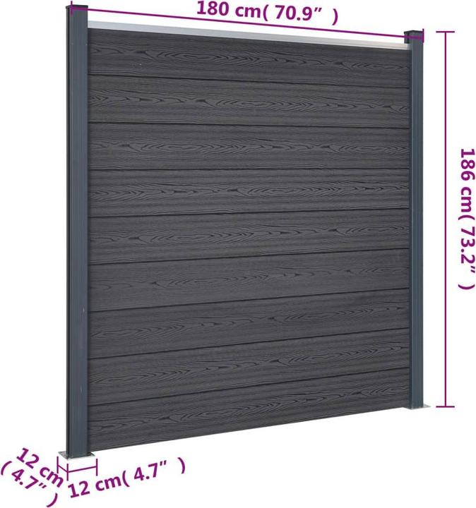 Produktbild VidaXL Zaunelement-Set WPC
