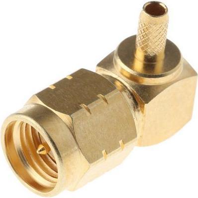 RS PRO Male coaxial connector SMA connector, cable assembly, crimp connection, for RG174, RG31 (A4, 120 g/m²)