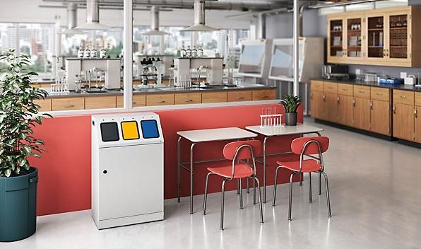 Actual product image kaiserkraft Recyclable material collector, steel (90 l)