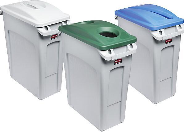 Actual product image Rubbermaid Recyclables sorting station, set of 3 SLIM JIM® (180 l)