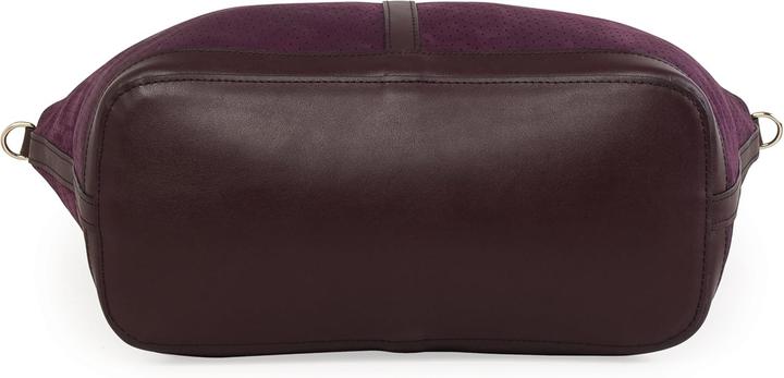 Actual product image Kate Moss Perforated Leather Handbag with Multiple Pockets and Cotton Lining