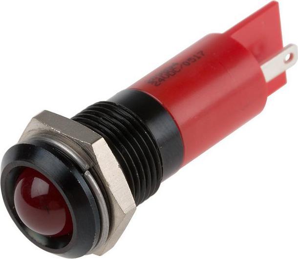Produktbild RS PRO LED erhaben 14mm sw 24Vdc blinkend rot
