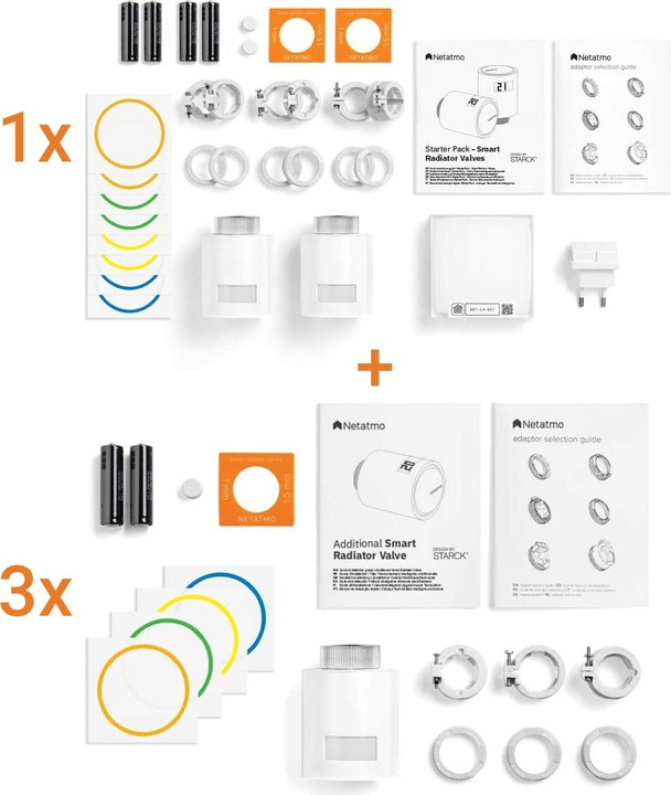 Image du produit Netatmo Têtes Thermostatiques intelligentes + Hub