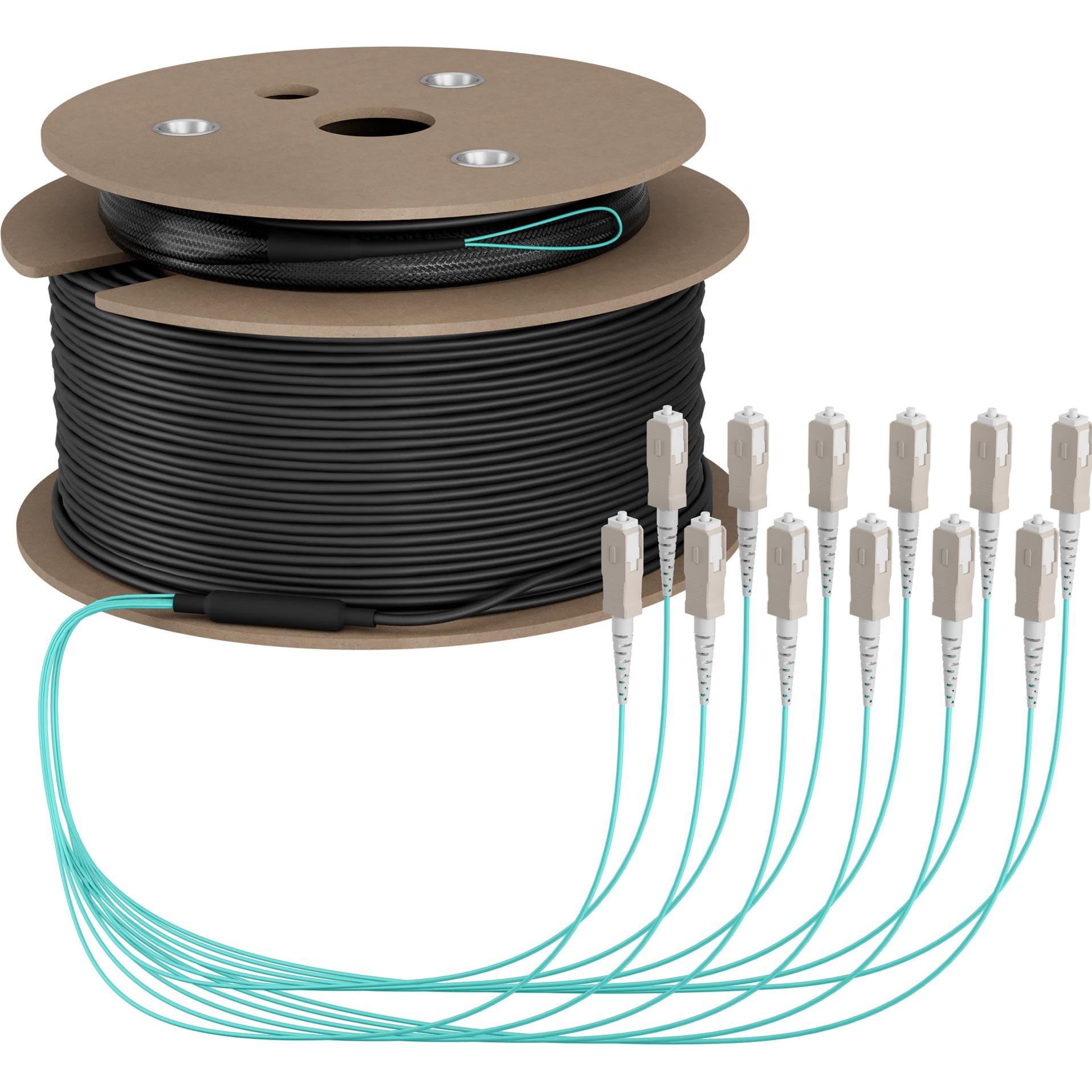 Thumbnail - EFB Elektronik Trunkkabel U-DQ ZN BH OM3 12G 1x12 SC-SC 190m Dca LSZH (190 m), Netzwerkkabel