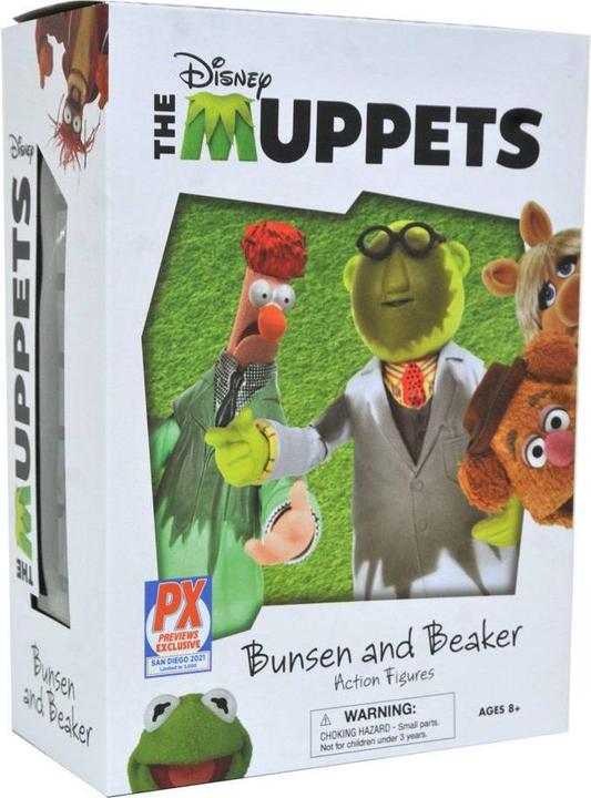Actual product image Diamond Select Toys The Muppets Action Figures Box Set Lab Accident Bunsen & Beaker SDCC 2021 Previews Exclusive