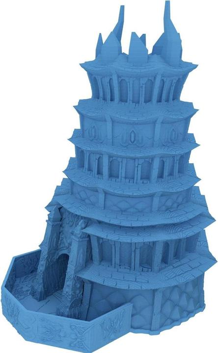 Produktbild Feldherr Fates End Würfelturm Drow himmelblau 3D gedruckt unbemalt (Kunststoff)