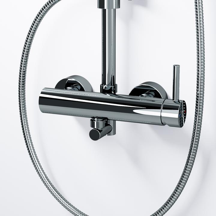 Productafbeelding Steinberg douchesysteem serie 100, staafhanddouche, regendouche rond, 1002760