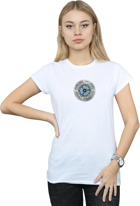 Immagine prodotto Femme/Ladies Avengers Endgame Tony Stark Cuore Maglietta in Cotone (L)