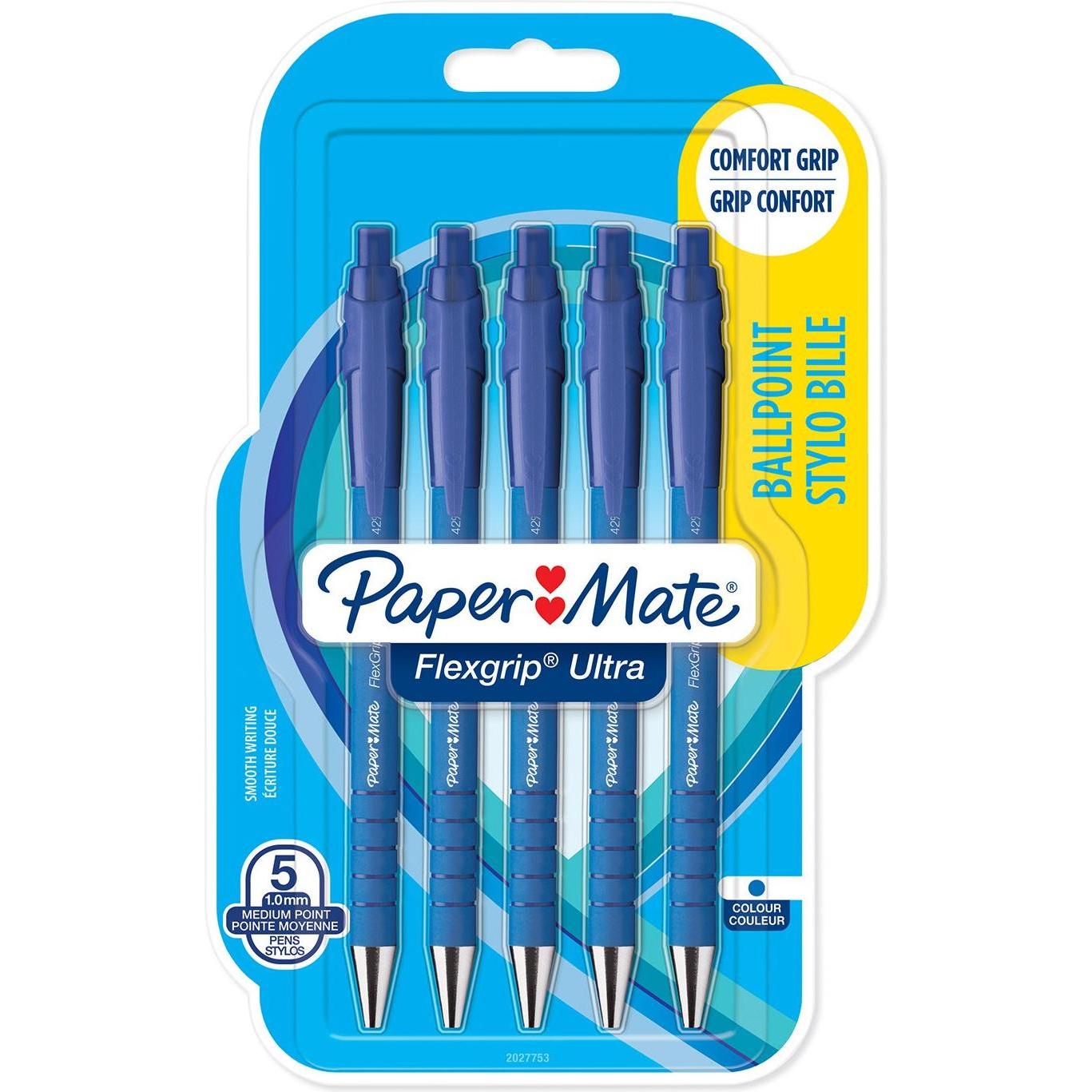 Paper Mate, Schreibstifte, Kugelschreiber Flexgrip Ultra RT M (Blau, 5 x)