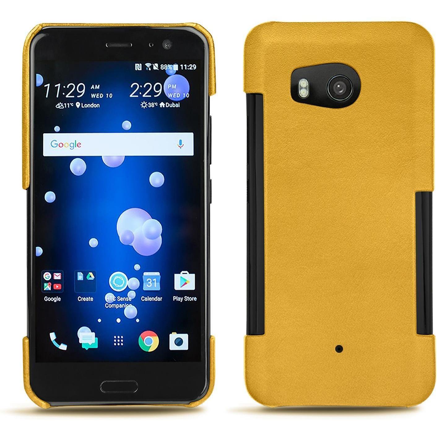 Thumbnail - Noreve Lederschutzhülle (HTC U11), Smartphone Hülle, Orange
