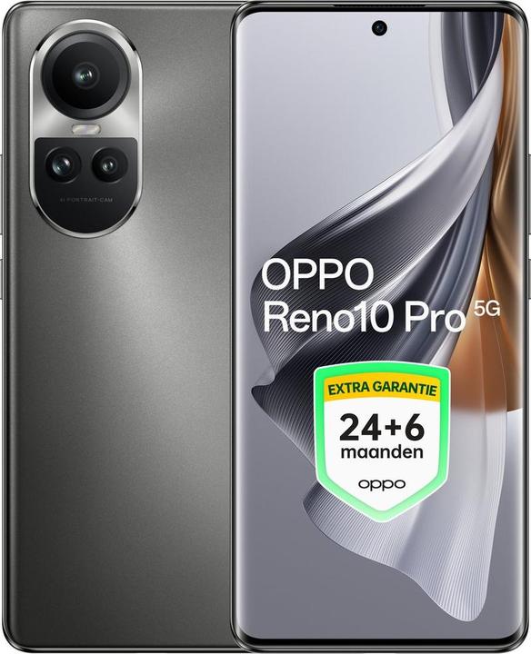 Actual product image OPPO Reno10 Pro - 256GB - Silvery Grey - Extra warranty 24+6 months! (256 GB, Silvery Grey, 6.70", 5G)