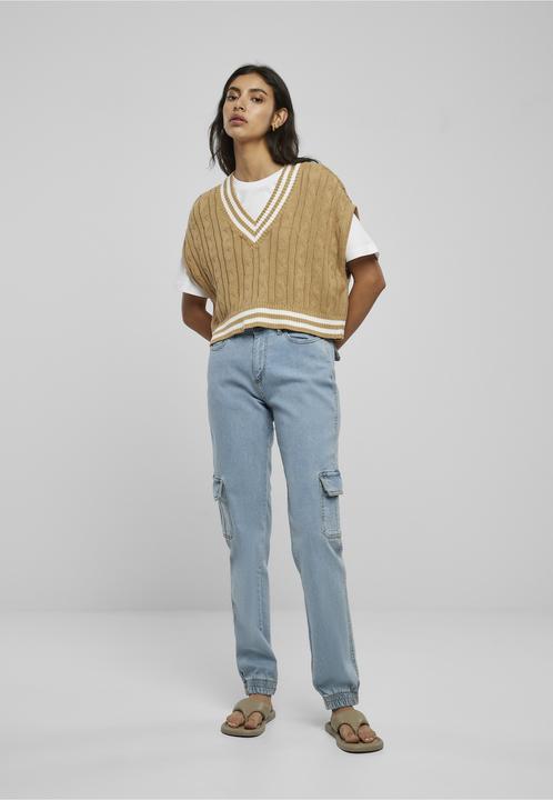 Produktbild Urban Classics Ladies Cropped Knit College Slipover (L)