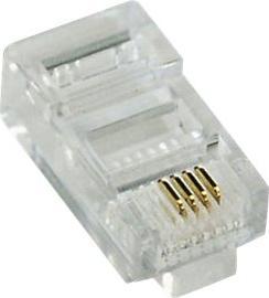 Image du produit InLine Pack de 100 connecteurs modulaires 8P4C RJ45 à sertir sur câble plat (RNIS)