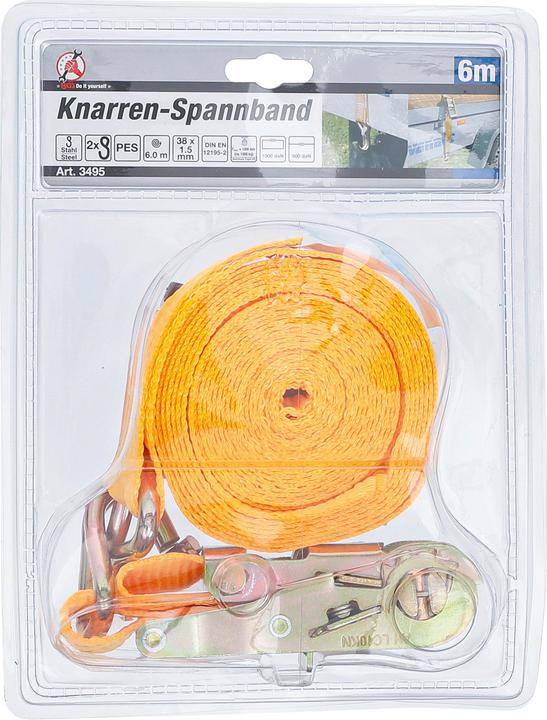 Produktbild BGS Knarren-Spannband 6 m x 38 mm