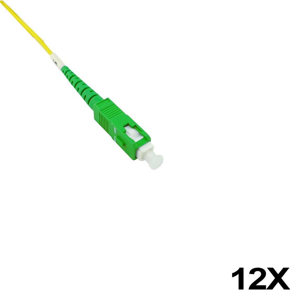 BlueOptics FTTH LWL Faserpigtail, einfarbig, 12x, 1 Meter, SC/UPC, G.657.A1 Singlemode (1 m), Netzwerkkabel