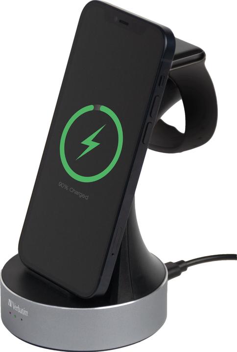 Verbatim 2 in 1 Qi Wireless+Apple Watch Charger (27 W)