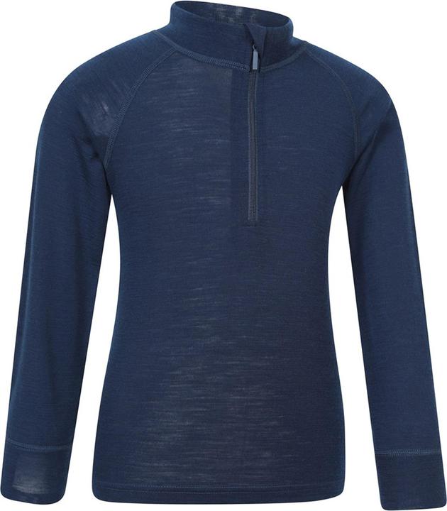 Actual product image Mountain Warehouse Childrens/Kids Merino Blend Half Zip Base Layer Top (128)