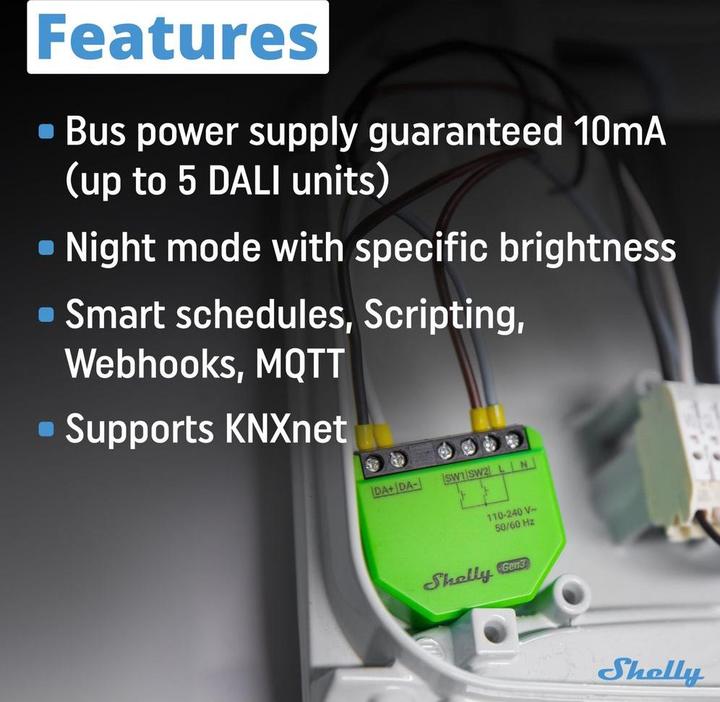 Image du produit Shelly DALI Dimmer Gen3 (Actionneur de variateur)