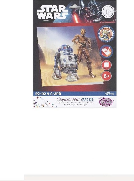 Actual product image Craft Buddy R2-D2 & C-3PO, Card 18x18cm Crystal Art
