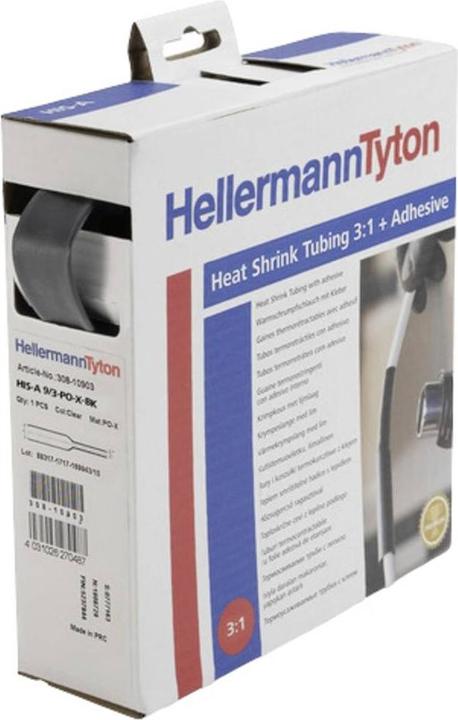 Immagine prodotto HellermannTyton Scatola termorestringente nera 18 mmx6 mmx4 m (1x)