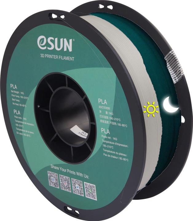 Immagine prodotto eSUN Filamento PLA blu brillante 1,75 mm 1 kg (PLA+, 1.75 mm, 1000 g, Blu)