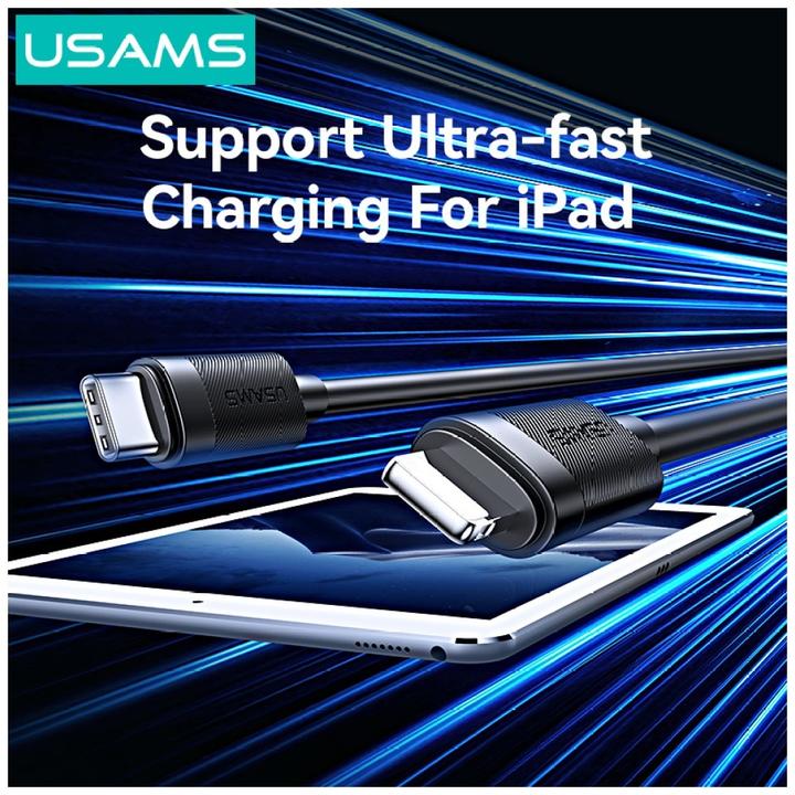Immagine prodotto Usams Cable U94 30W USB-C to Lightning 1m black (1 m, 30 W)
