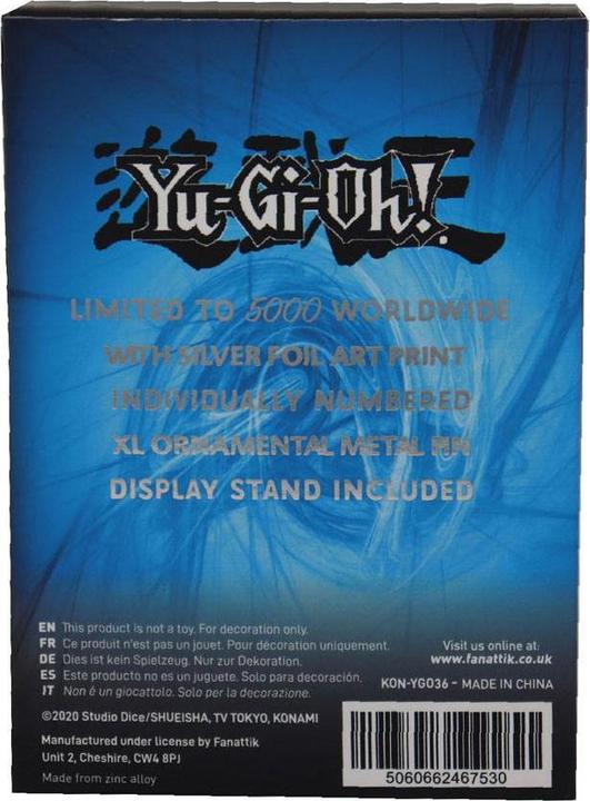 Actual product image Fanattik YU-GI-OH! - Blue Eyes White Dragon - Pins XXL '9x2.5x12.5cm'
