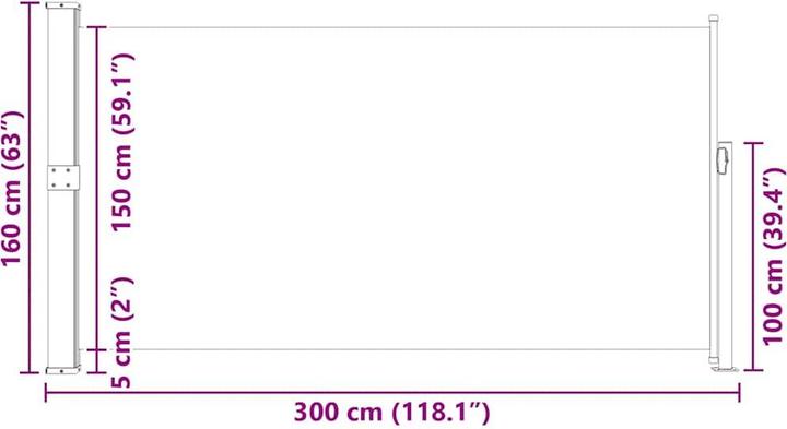 Produktbild vidaXL Seitenmarkise (3 m)