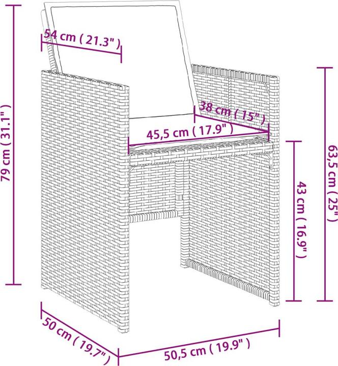 Produktbild vidaXL Garten Essgruppe