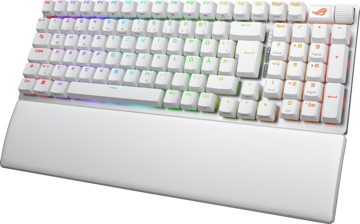Immagine prodotto ASUS Tastiera ROG Strix Scope II 96 Wireless Bianco (DE, Senza fili, Cablato)