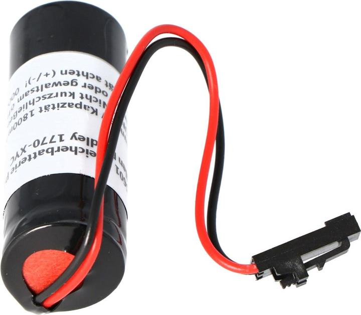 Actual product image AccuCell Allen Bradley Speicherbatterie 1770XYC, 1785-L20BK, 1785-L40BK, 1785-L60B 3 Volt 1800mAh 17x45,5mm (Device specific, 1800 mAh)